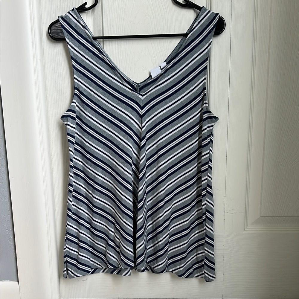 GAP Navy and White Striped Tank Top